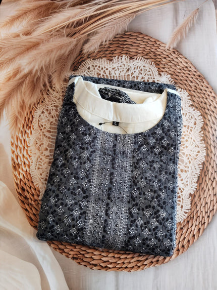 Black Cotton with Embroidery work