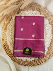 CREPE SILK Pink & Golden Peacock Motifs Saree