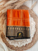 Semi Crepe Silk Vintage Orange with Black Saree