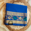 Semi Crepe Silk Blue with Embroidery