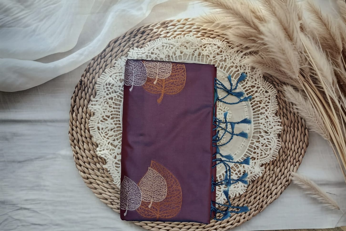 Semi kanchi Soft Silk Saree PURPLE