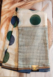 Off White Pure Chanderi Silk Saree