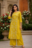 PARROT GREEN COLOUR HANDLOOM WORK CO-ORD SET