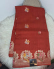 Viscose Desingner Saree-Rust Orange