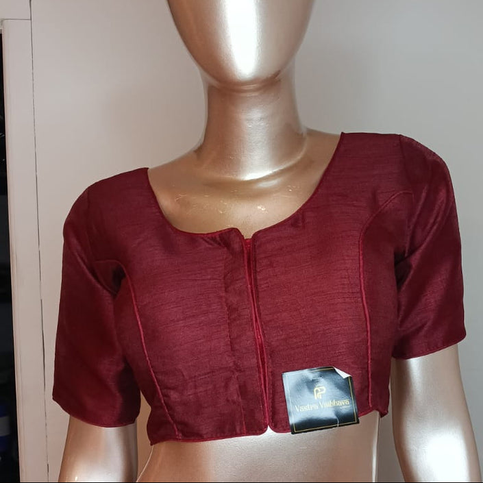 Raw Silk Plain Blouse