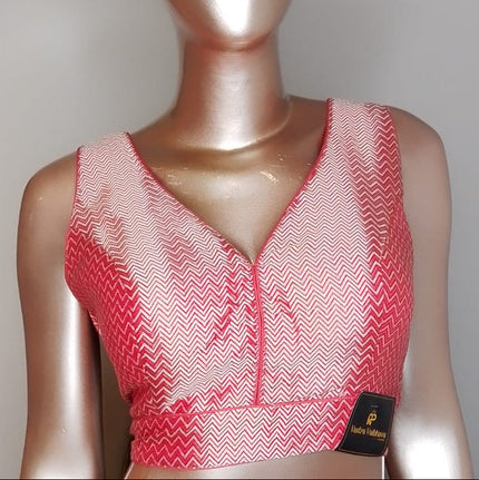 Premium Zig-Zag Brocade Readymade Blouse