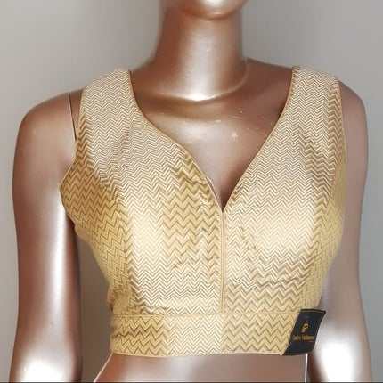 Premium Zig-Zag Brocade Readymade Blouse