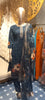 Blue beads work and floral prints