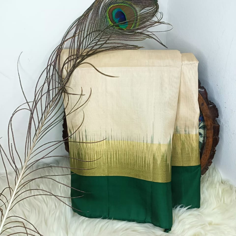 Pure Soft Silk Saree- Elegant Ivory