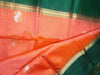 Pure Soft Silk Saree- Bright Orange