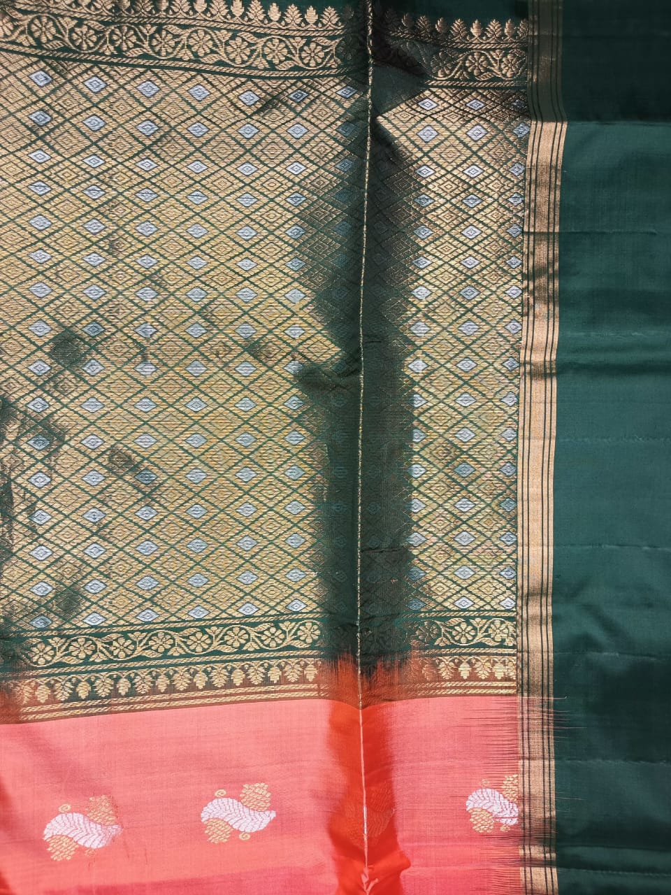 Pure Soft Silk Saree- Bright Orange