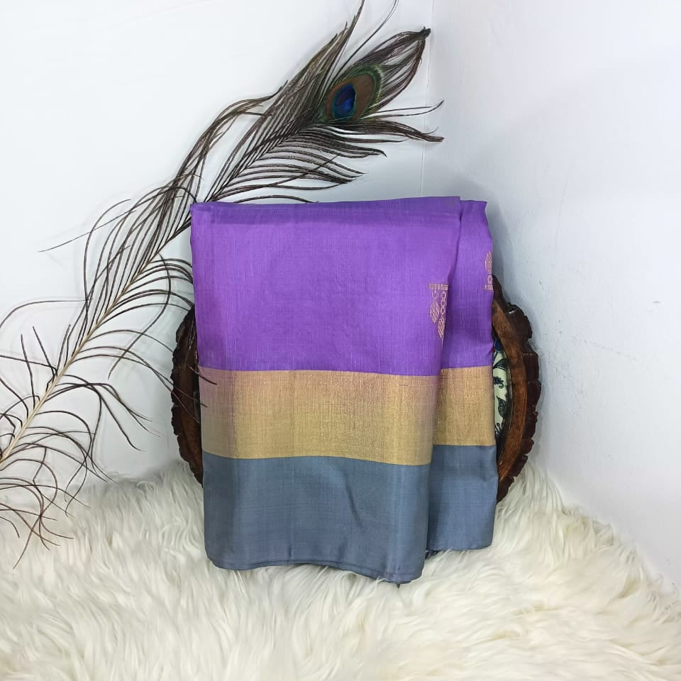 Pure Soft Silk Saree- Lavender