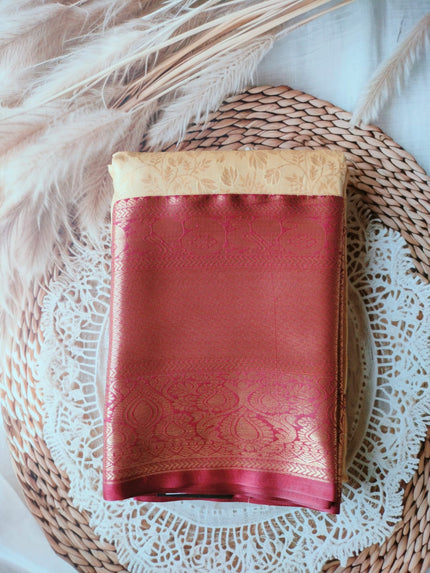Semi Kanchipuram Kadyal Silk Saree Premium