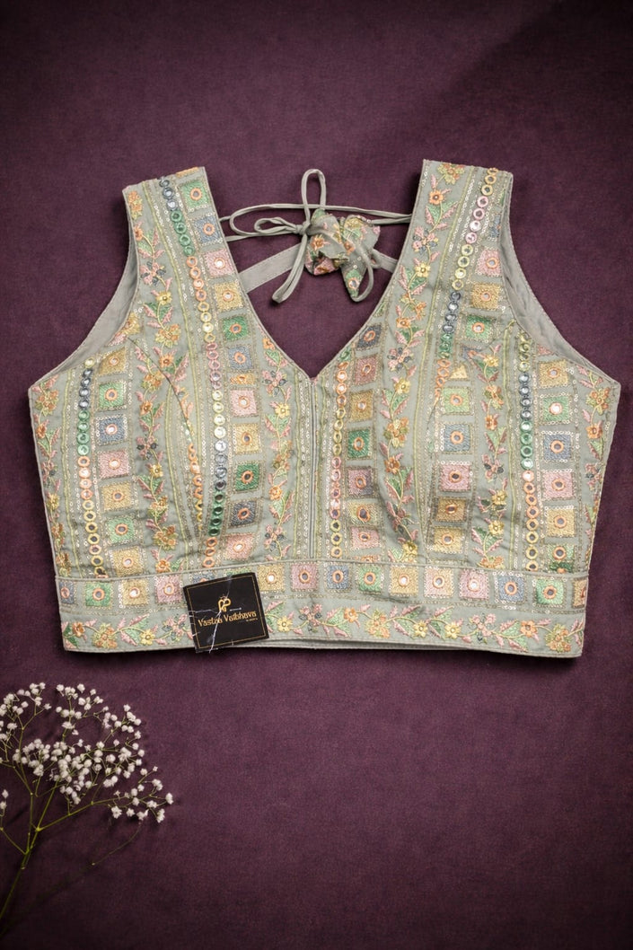 Hand-Embroidered Designer Blouse
