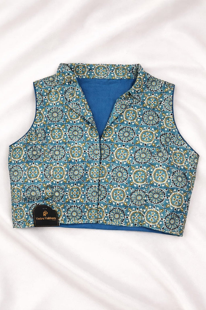 Kalamkari Printed Collar Blouse