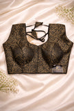 Black & Gold Brocade Blouse
