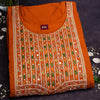 ORANGE COLOUR SHIMMER SILK 3PCS SETS