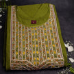 GREEN EMBROIDERY WORK 3 PCS SET
