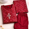 RED COLOUR GAJI SILK 3PCS SET