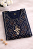 NAVY BLUE COLOUR GAJI SILK 3PCS SETS