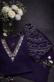Straight Cut 3-Piece Suit with Pearl Beads & Animal Print Detailing