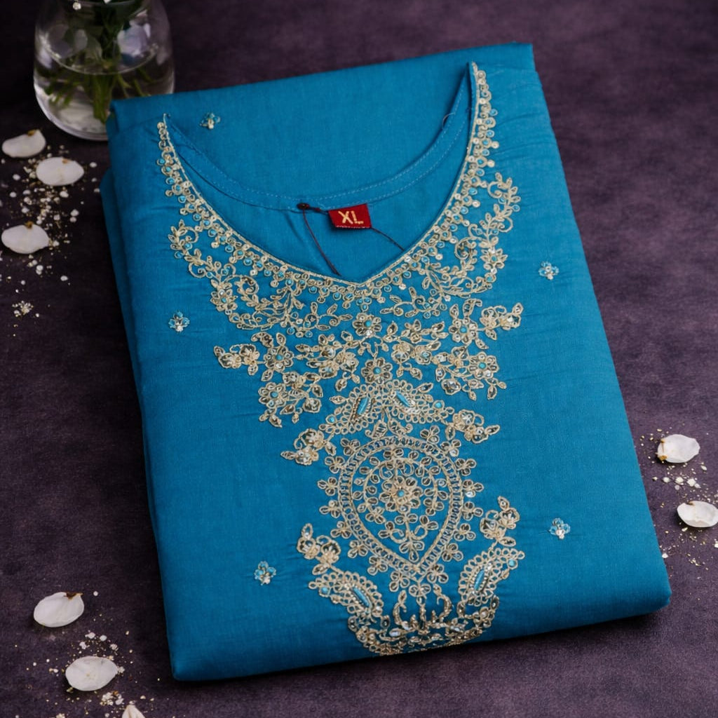 BLUE COLOUR MODAL SILK 3 PCS SETS