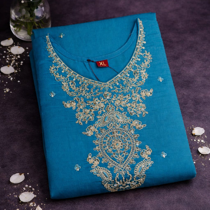 BLUE COLOUR MODAL SILK 3 PCS SETS