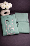 MUL CHANDERI EMBROIDERY  3PCS SETS