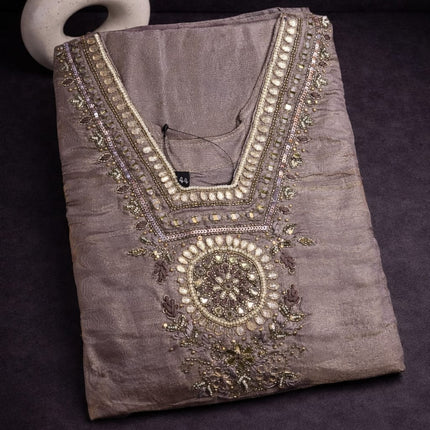 Silk Georgette Suit Set with Organza Dupatta – 3 Piece