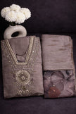 Silk Georgette Suit Set with Organza Dupatta – 3 Piece