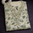 Heavy Handwork with Floral Print Kurta Set