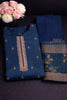 Blue beads work and floral prints