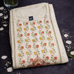 WHITE  COLOUR SHIMMER SILK 3 PCS SET