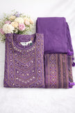 Bandhani Print Raw Silk 3-Piece Suit Set