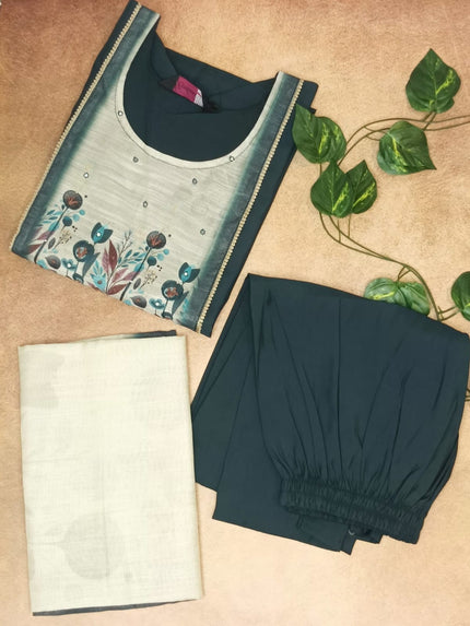 Teal Green  Roman Silk 3pcs sets