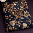 PURE COTTON BLUE COLOUR  FLORAL PRINT 3PCS KURTA SET