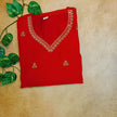 MUL CHANDERI ORANGE COLOUR 3PCS SETS