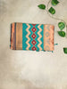 Soft Silk Pochampally Ikat Saree with Contrast Pallu & Tassels