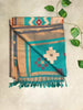Soft Silk Pochampally Ikat Saree with Contrast Pallu & Tassels