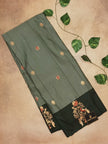 Semi Butta Soft Silk Saree with Rich Bird Motif Border