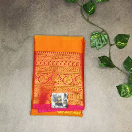 Semi Kanchipuram Silk Saree – Festive Contrast Edition