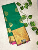 Semi Kanchipuram Silk Saree – Rich Contrast Weaving