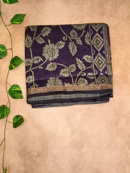 Elegant Printed Synthetic Saree