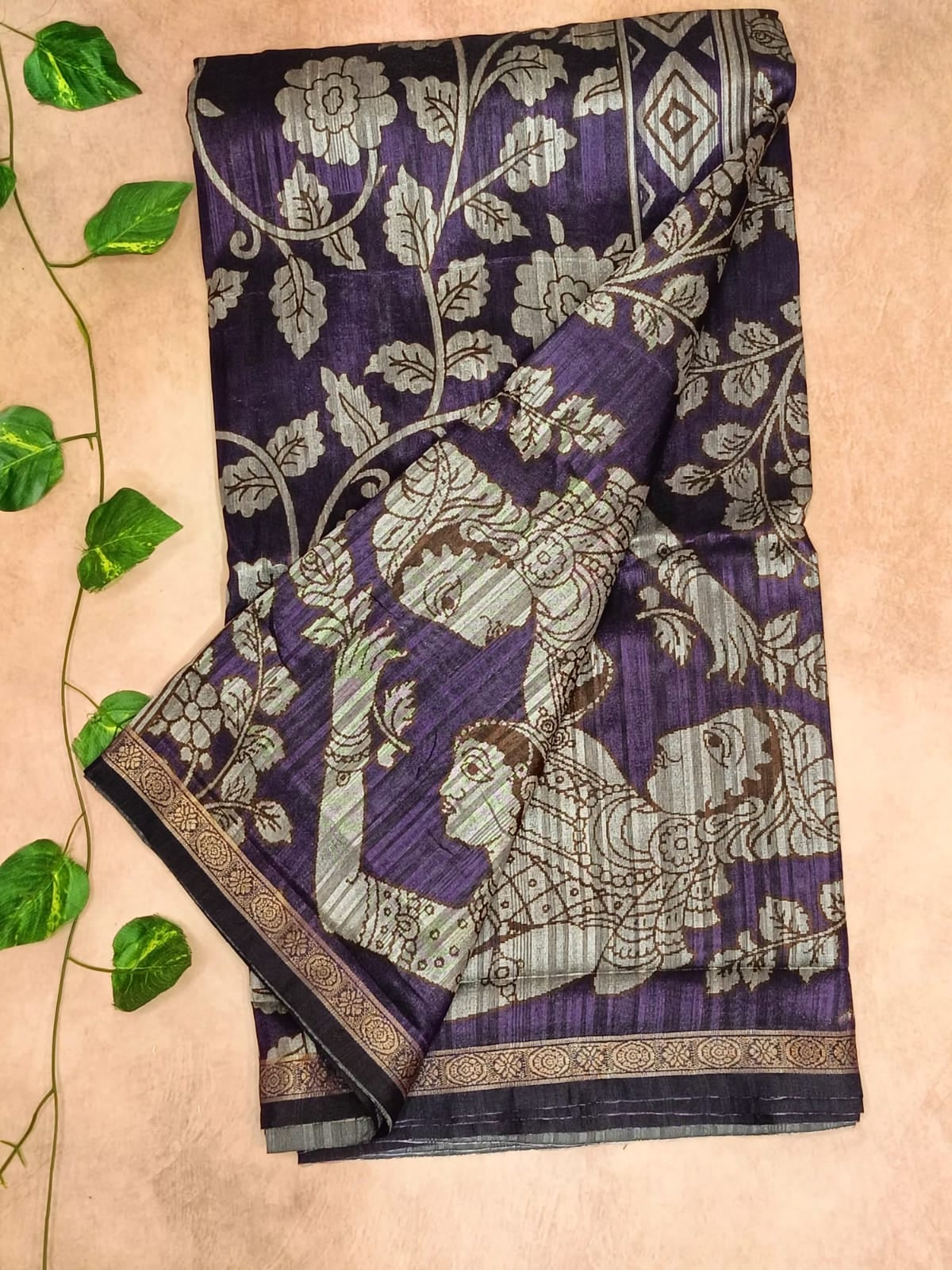 Elegant Printed Synthetic Saree