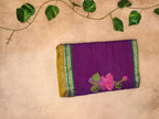Lotus Mul Cotton Appliqué Work Saree