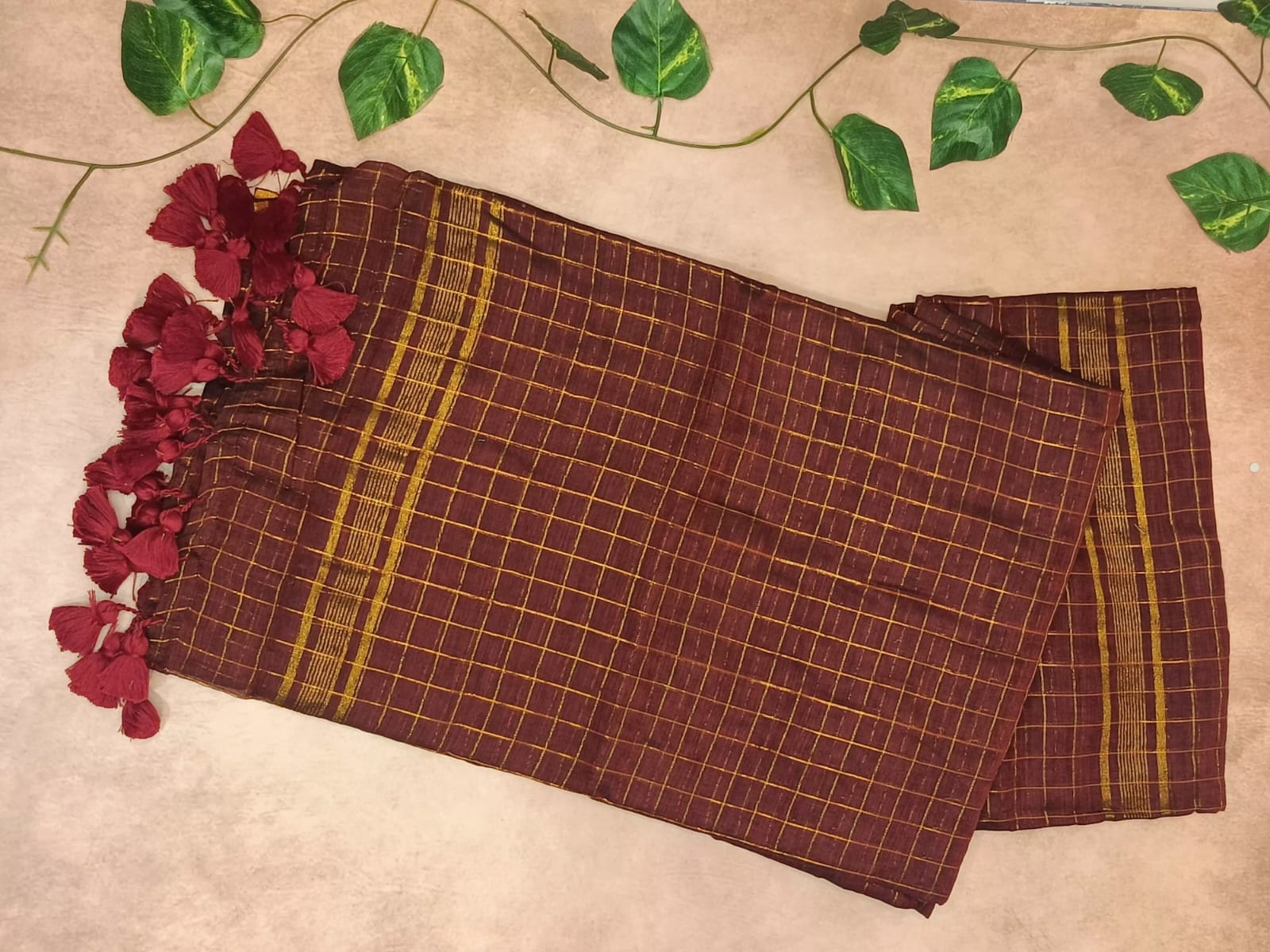 Gadwal Checks Cotton Saree