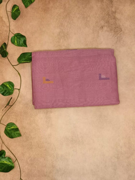 Soft Cotton Saree with Minimal Motifs & Tassels