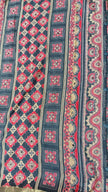 Ajark Printed Mirror work Saree