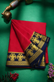 Pure Crepe Mysore Silk Gandaberunda Saree – 120 GSM