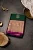 Pure Kanchipuram 1 Gram Gold Zari Saree - DARK GREEN